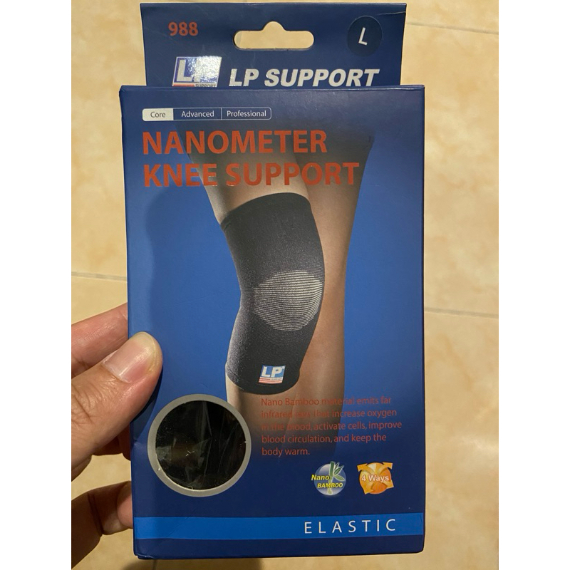 LP Support 988 Knee Lutut Deker Nanometer Hitam size L