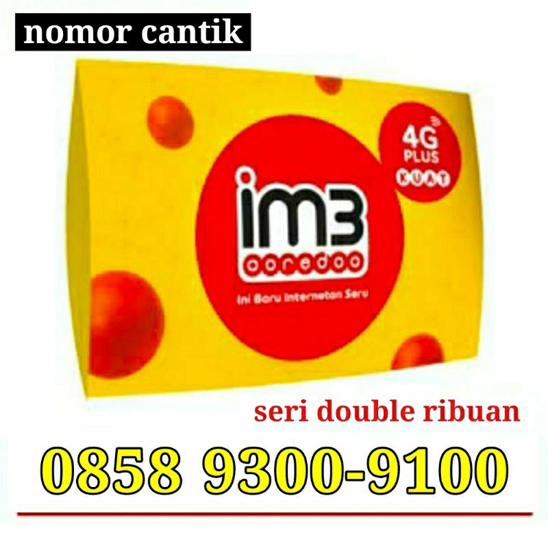 nomor cantik im3 double ribuan rapih