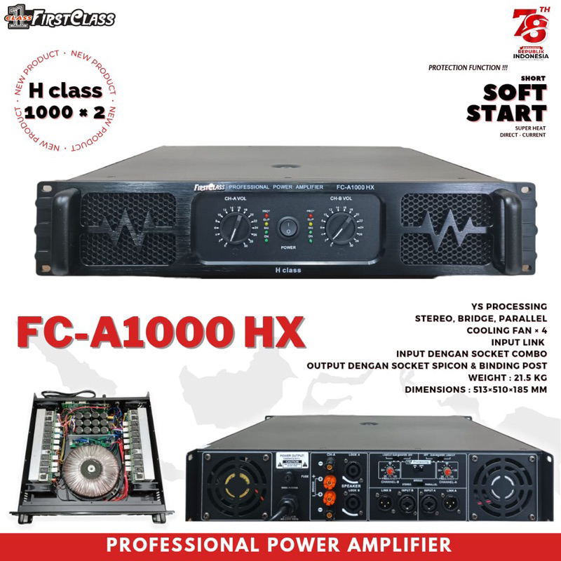 Power Firsclass FC A1000HX Original 2 channel fca 1000hx