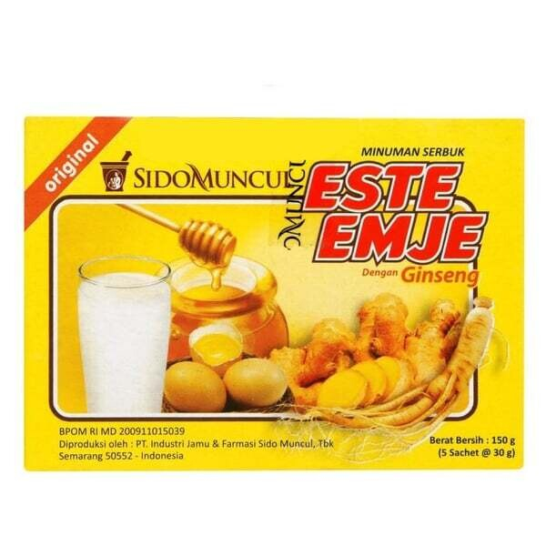 

SIDOMUNCUL ESTE EMJE DENGAN GINSENG SUSU ISI 5 SACHET