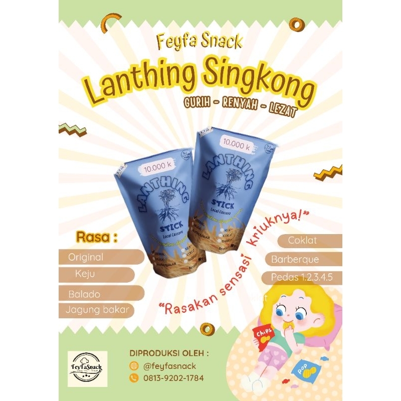 

FEYFA SNACK LANTHING STICK ORIGINAL 100% SINGKONG BERKUALITAS