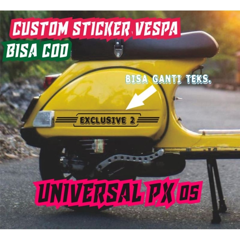 STICKER BOX VESPA UNIVERSAL 05 CUSTOM 100% CUTTING STICKER VESPA STICKER MOTOR STICKER SCOOTER STICK