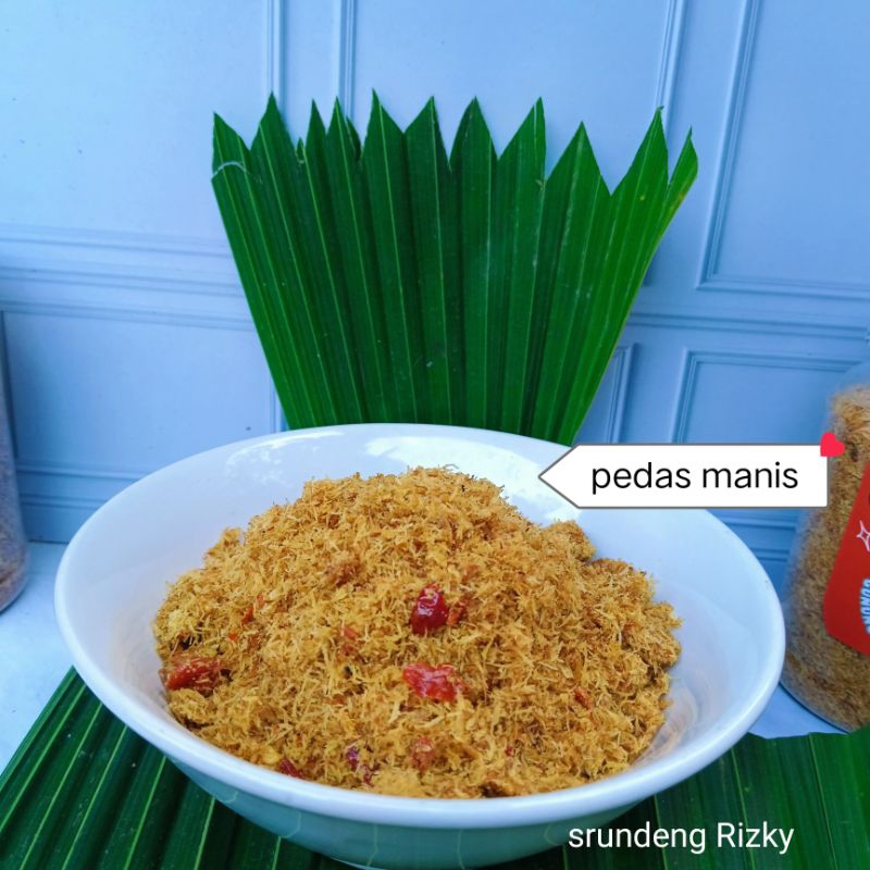 

Srundeng kemasan botol pedas manis 125 gr