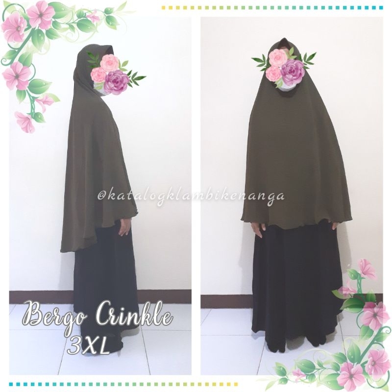 KK Bergo Crinkle Pad Tanpa Tali Size 3XL