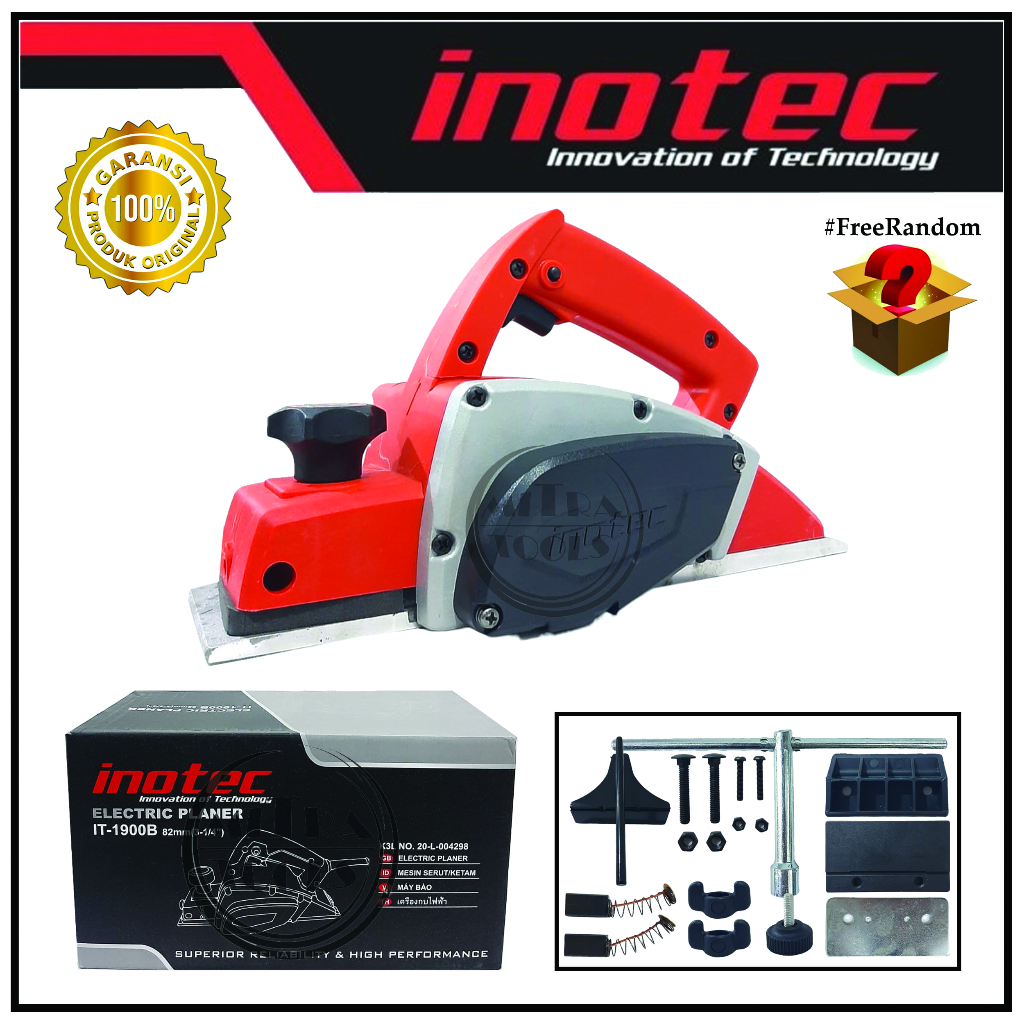 INOTEC IT-190 IT-1900B  Mesin Planner Serut Kayu Elektrik Planer Ketam Pasah Sugu / Electric Planer 