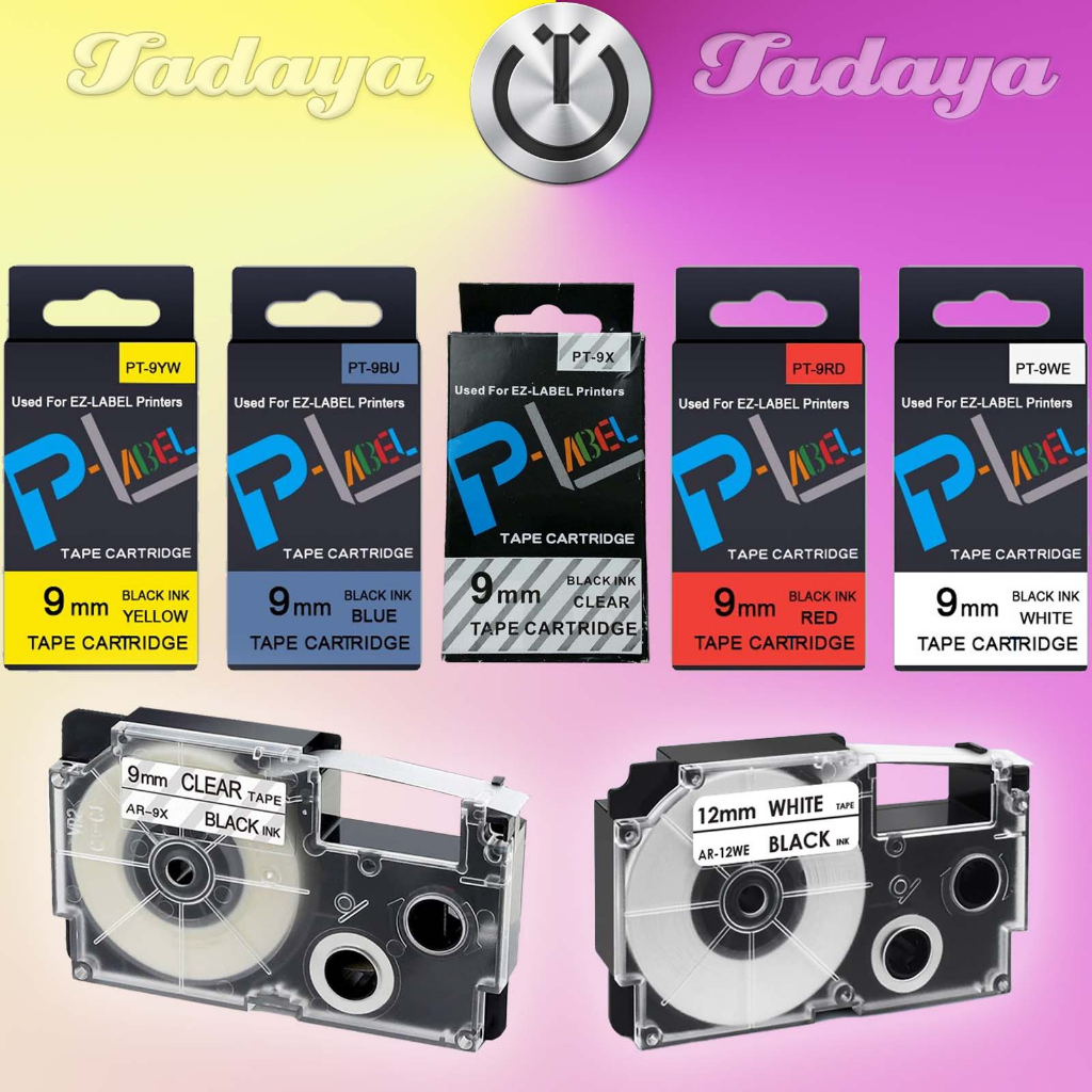 

Label it 9mm 12mm 18mm Compatible Casio EZ Label Tape XR Tape XR12WE XR12X XR12YW XR9WE XR9X for Casio Label