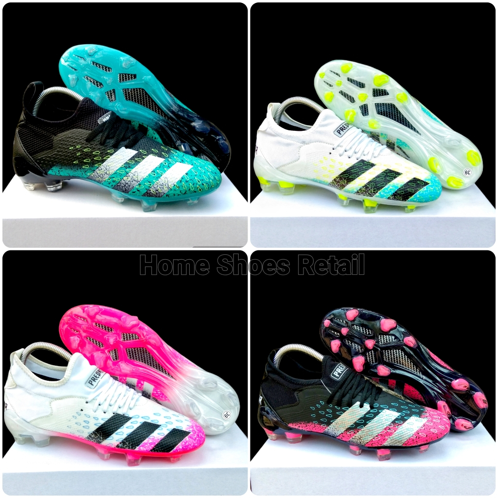 sepatu bola adidas predator feak semi bots sepatu sepak bola putih sol bening premium