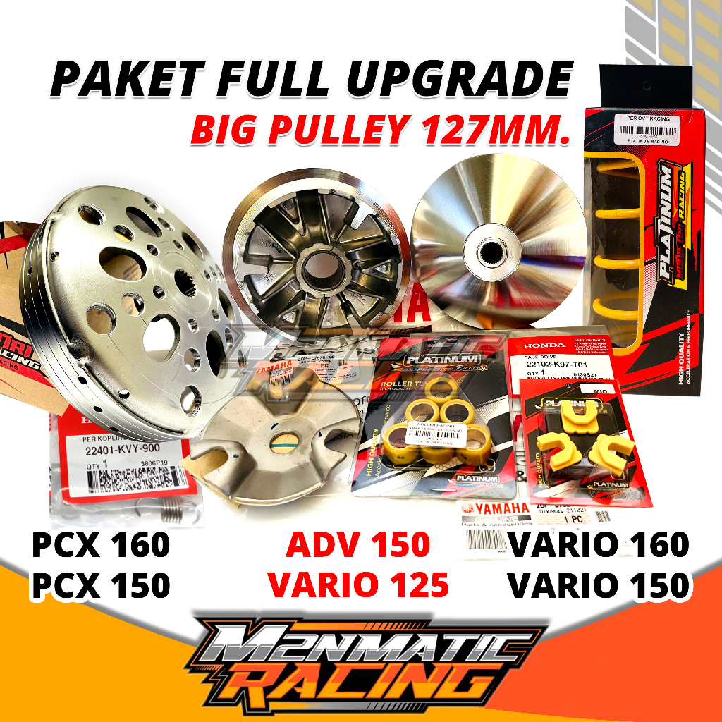 FULL UPGRADE CVT PCX 150 Kirian Nmax PNP ADV 150 pulley Nmax BUBUT 127mm - VARIO 125 PCX THAILAND PU