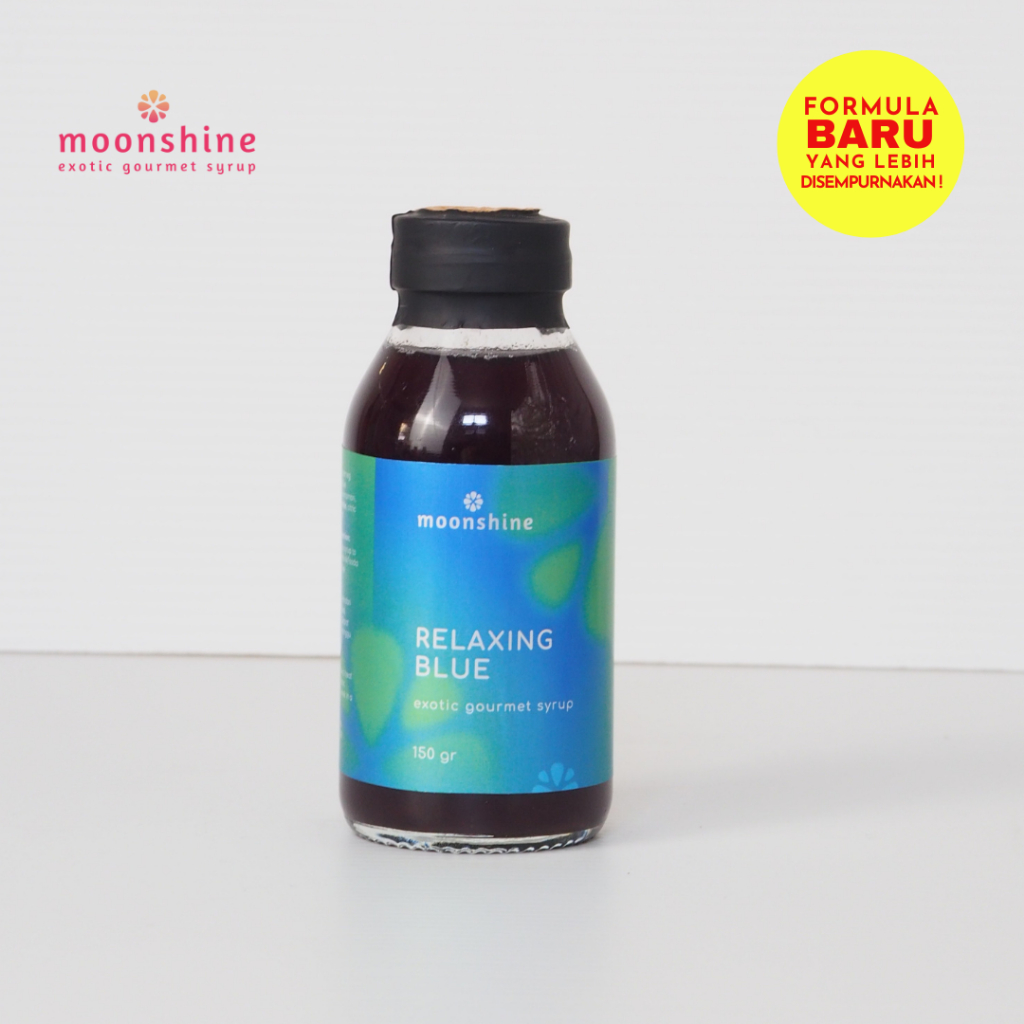 

MOONSHINE Relaxing Blue Syrup Sirup Alami Rasa Pala Telang - 150 gr