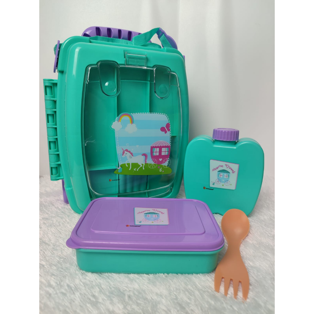 Paket Bekal School Box Troli / Unicorn Dreams School Box Technoplast