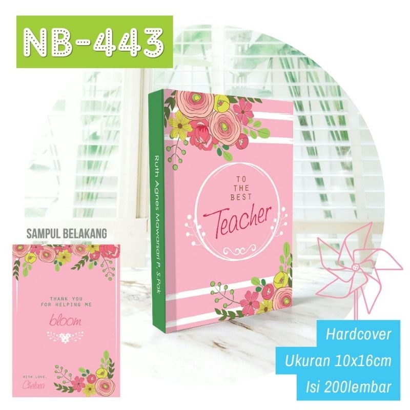 

NB-443 Notebook Hadiah Kado Guru Perempuan Motif Bunga Pink