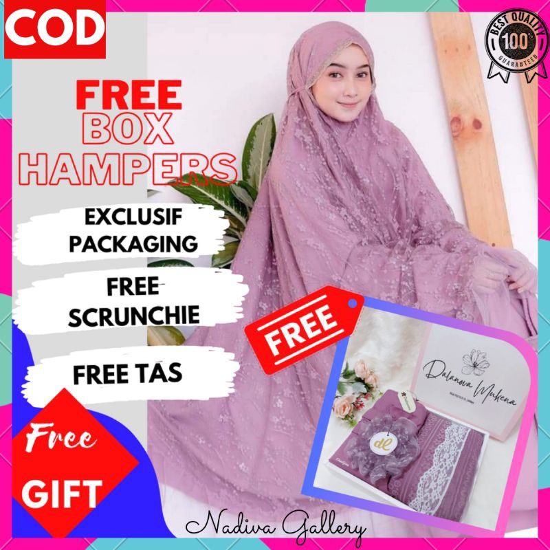 SALE MUKENA DALANOVA HAMPERS MUKENA LEBARAN SESERAHAN PERNIKAHAN - MUKENA DEWASA RUSIA BRUKAT MEWAH 