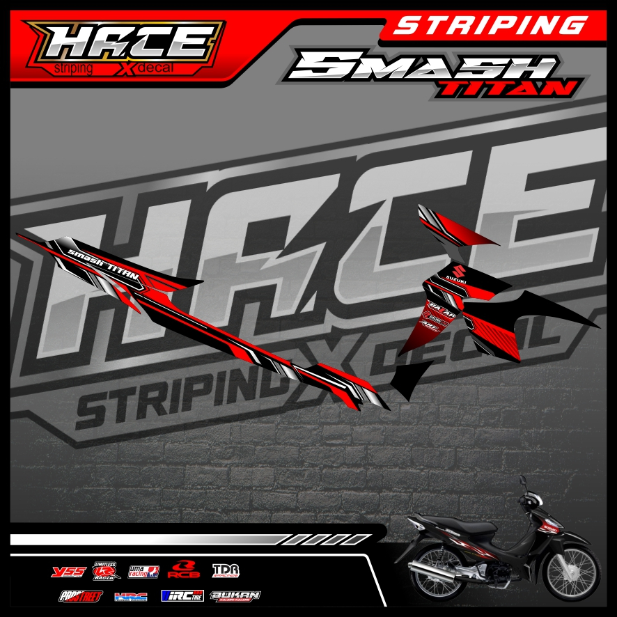 250 STICKER STRIPING SMASH TITAN - STRIPING SMASH TITAN PREMIUM