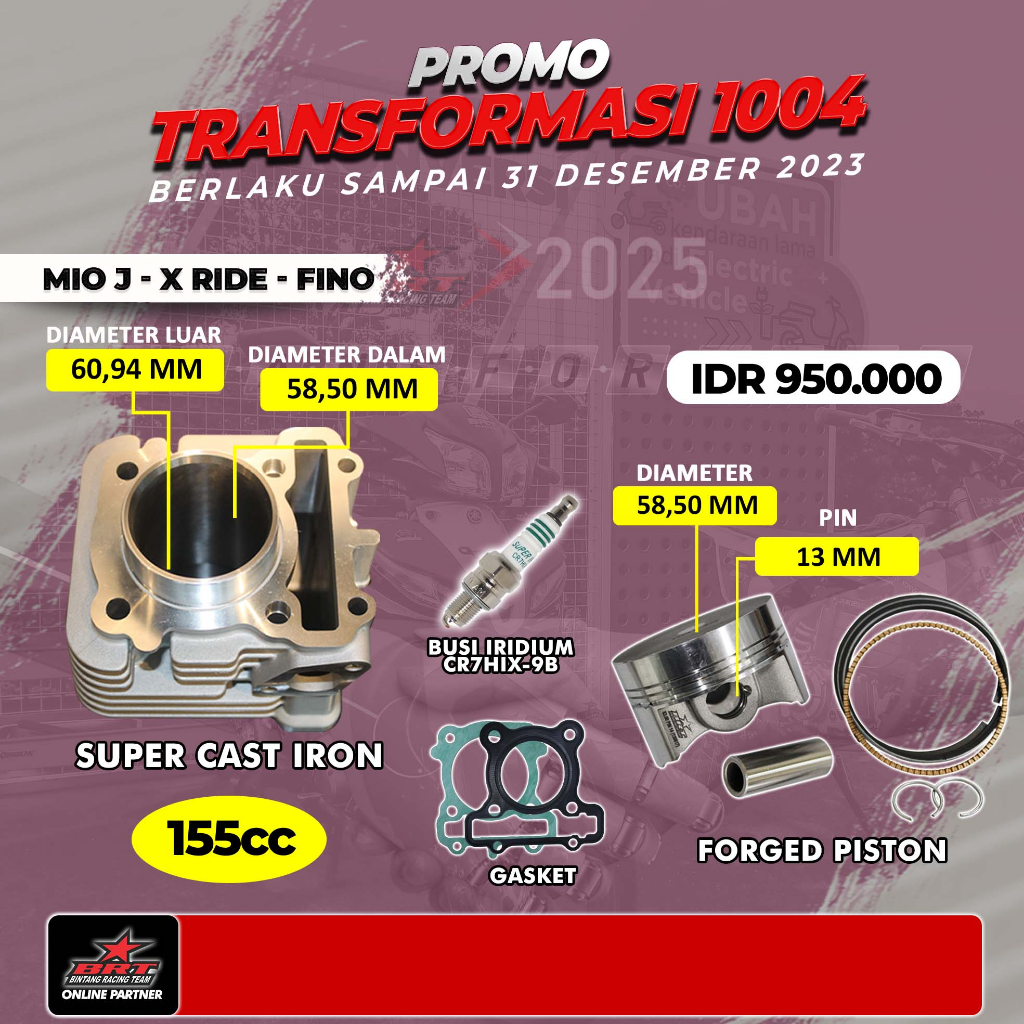 PROMO 1004 - Bore Up Yamaha Mio J - Blok Piston 58.50