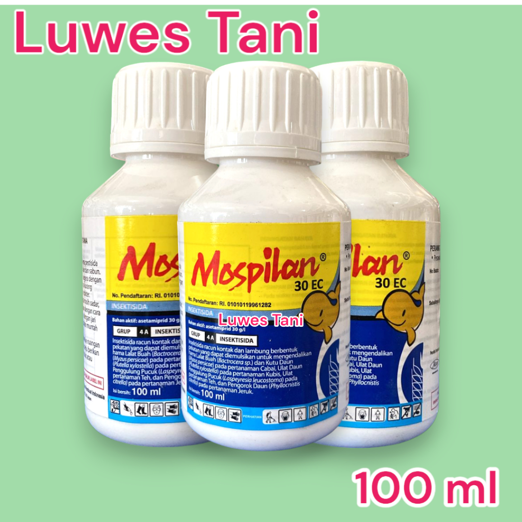 Mospilan 100 ml  kutu daun putih tengau trips aphids semut ulat daun lalat buah
