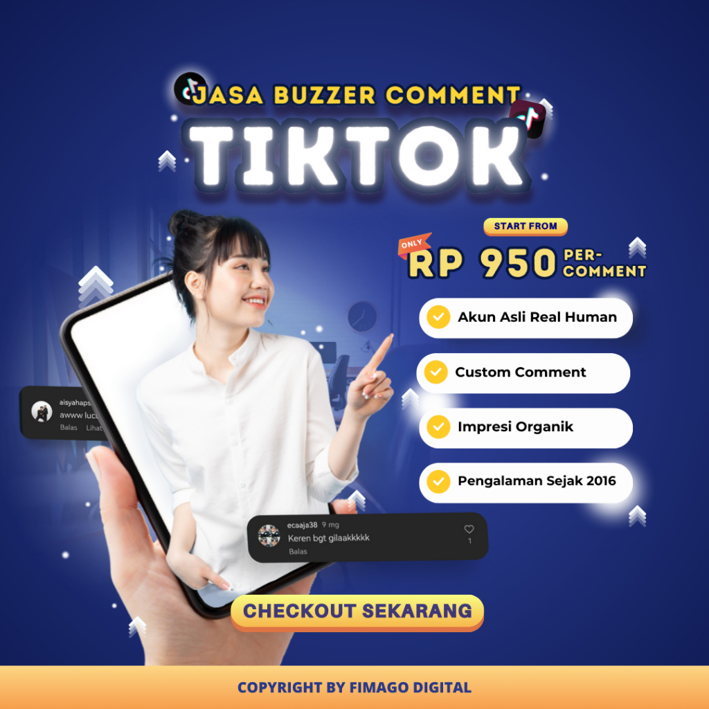 Jasa Buzzer Comment Tiktok | Berkualitas High Quality