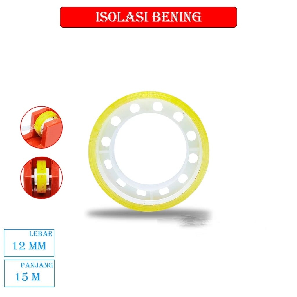 

Selotip Isolasi Bening Kecil 12mm