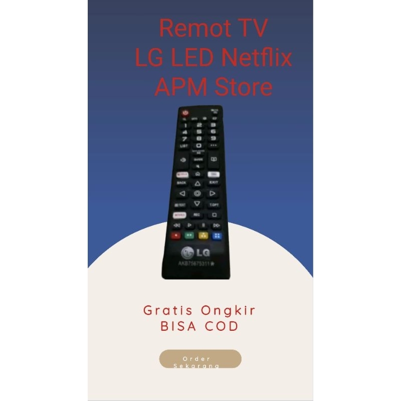REMOT TV LG LED NETFLIX SMARTV AKB 75675311
