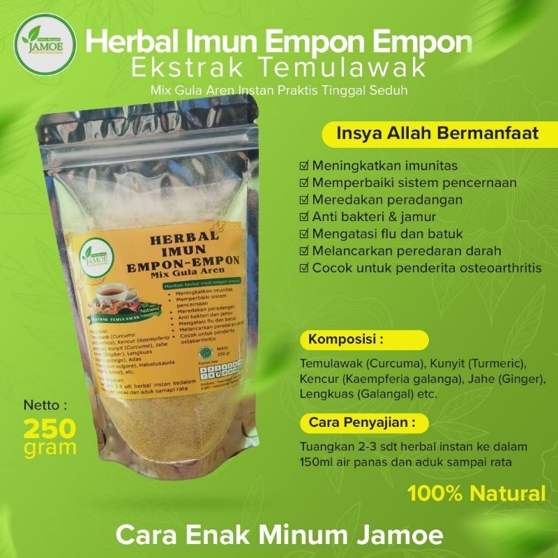 

HERBAL IMUN EMPON-EMPON/EKSTRAK TEMULAWAK MIX GULA AREN INSTAN