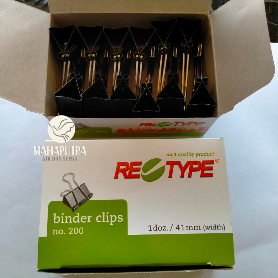 

Binder Clips no 200 RETYPE SATUAN KLIP Penjepit Kertas MURAH Grosir
