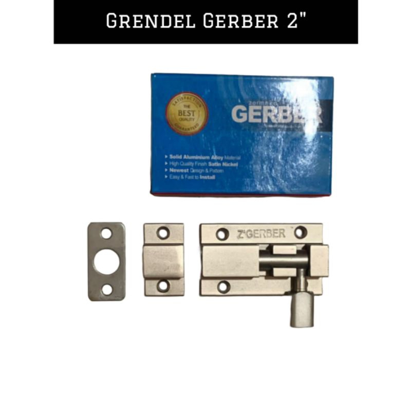 Grendel Gerber Slot 2" | Grendel Selot Kunci Pintu Jendela Alumunium Solid 2 Inch