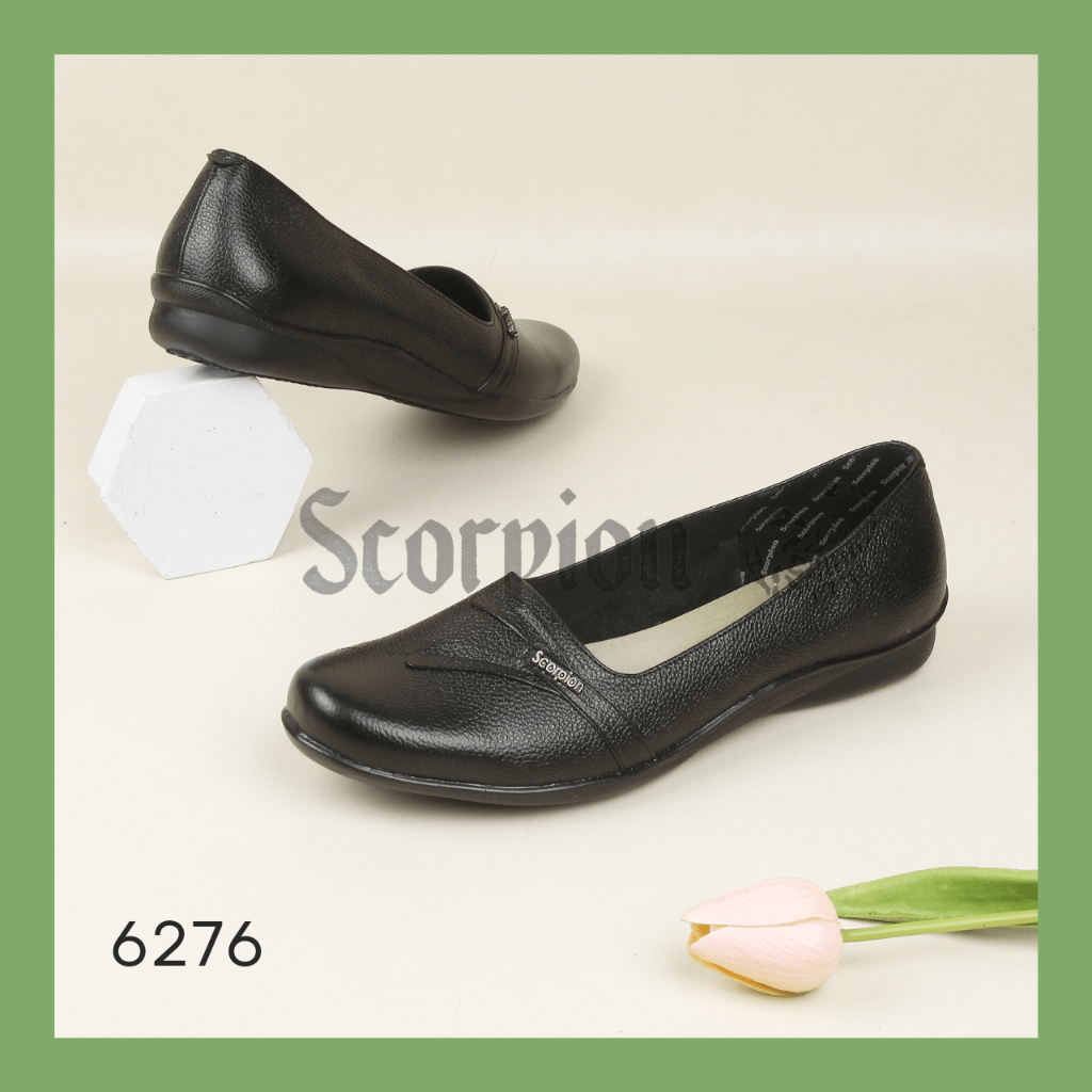 Sepatu Scorpion - 6276 Sepatu Kulit Pantofel Wanita Flat Shoes