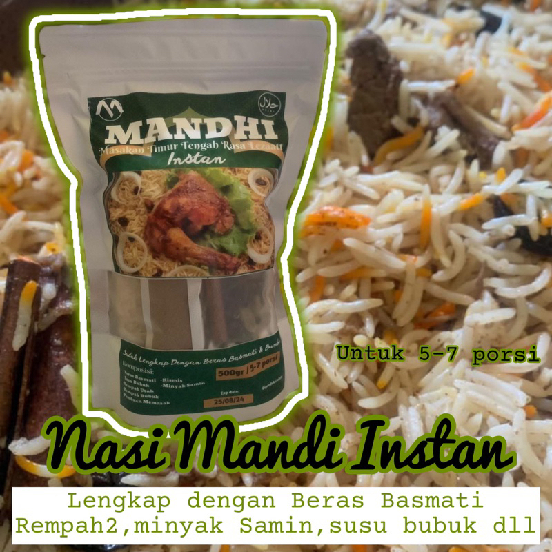 

Nasi MANDHI INSTAN LENGKAP DENGAN BERAS BASMATI DAN RENPAH Untuk 5-7 porsi