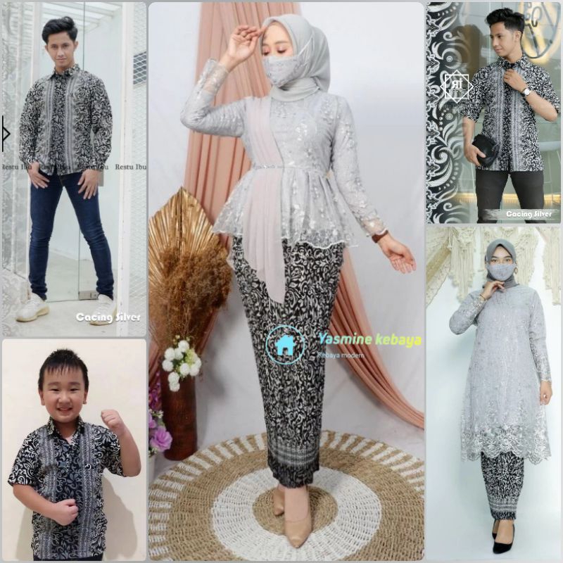 BAJU BATIK COUPLE / COUPLE SARIMBIT / COUPLE KEBAYA BROKAT TUNIK SET KEMEJA BATIK MODERN KELUARGA /C