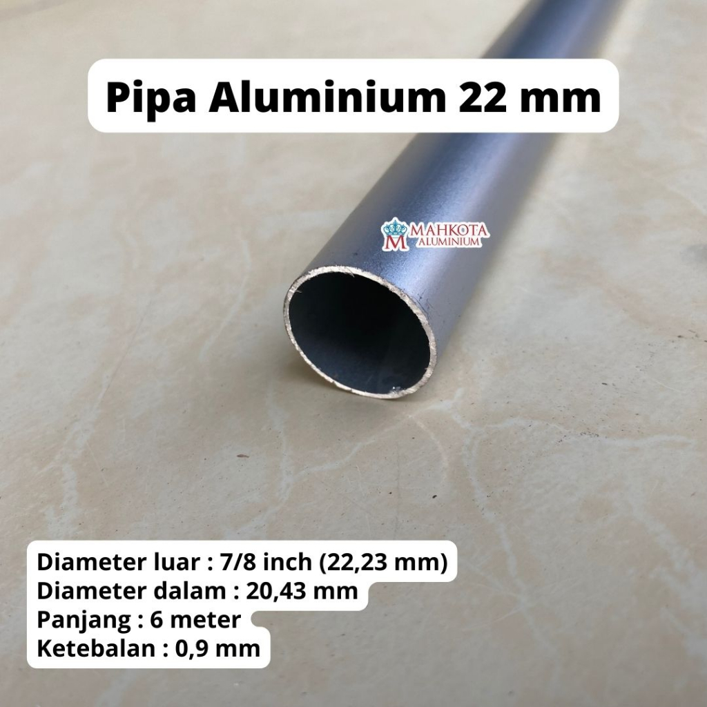 Pipa Aluminium ⅞ inch (22 mm)