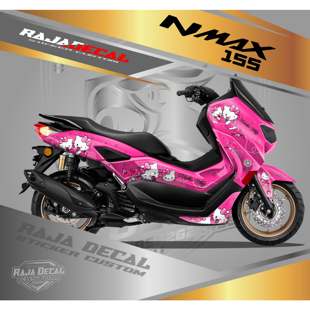 Decal Sticker Yamaha Nmax New 2020 Fullbody Disain Hello Kitty