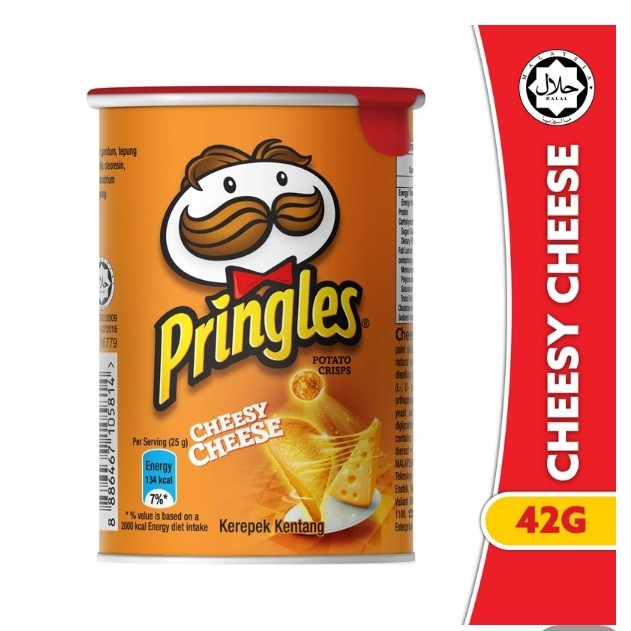 

Pringles potato crisps cheesy cheese 42 gr