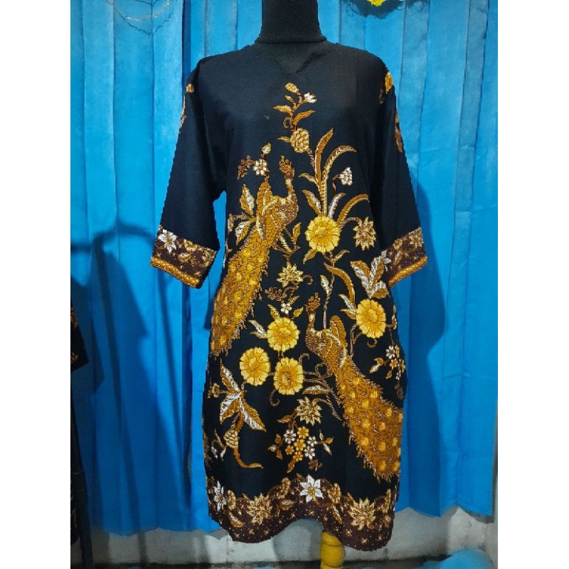 DRES BATIK BAJU ATASAN WANITA MODERN TERBARU DRESS JUMBO