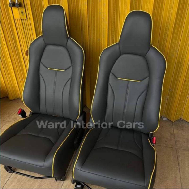 Sarung jok mobil honda brio satya 2018 - 2023 bahan ferrari