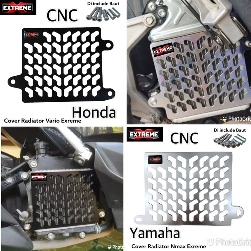 COVER TUTUP RADIATOR EXTREME AKAI ARM FULL CNC TWO TONE Nmax Aerox Lexi Pcx Adv Vario 125 Vario 150 Kualitas Premium N-Max