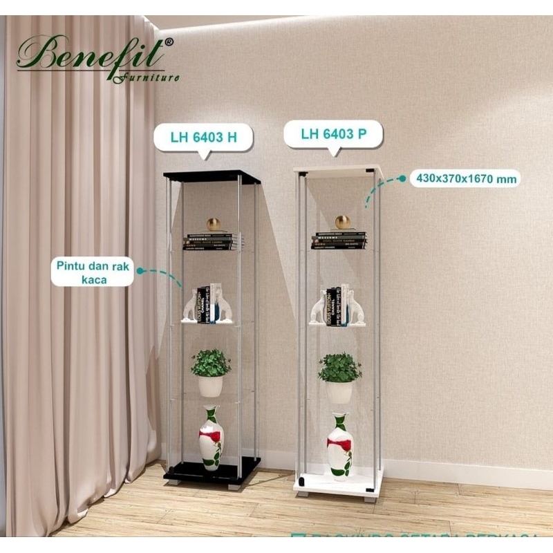 Lemari Kaca Hias Pajangan ruang tamu / Lemari kaca Pajangan