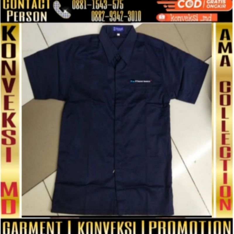 kemeja pdh PT Freeport Indonesia full bordir/seragam pdh PT Freeport Indonesia full bordir/kemeja pd