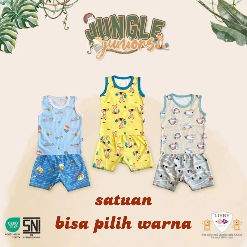 Setelan LIBBY BABY JUNGLE JUNIOR  KUTUNG series terbaru Libby baby / SETELAN LIBBY TERBARU