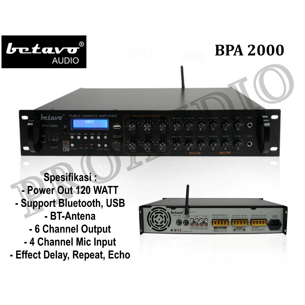 Power Amplifier Betavo Public Address BPA 2000 BPA2000 ORIGINAL PRODUK