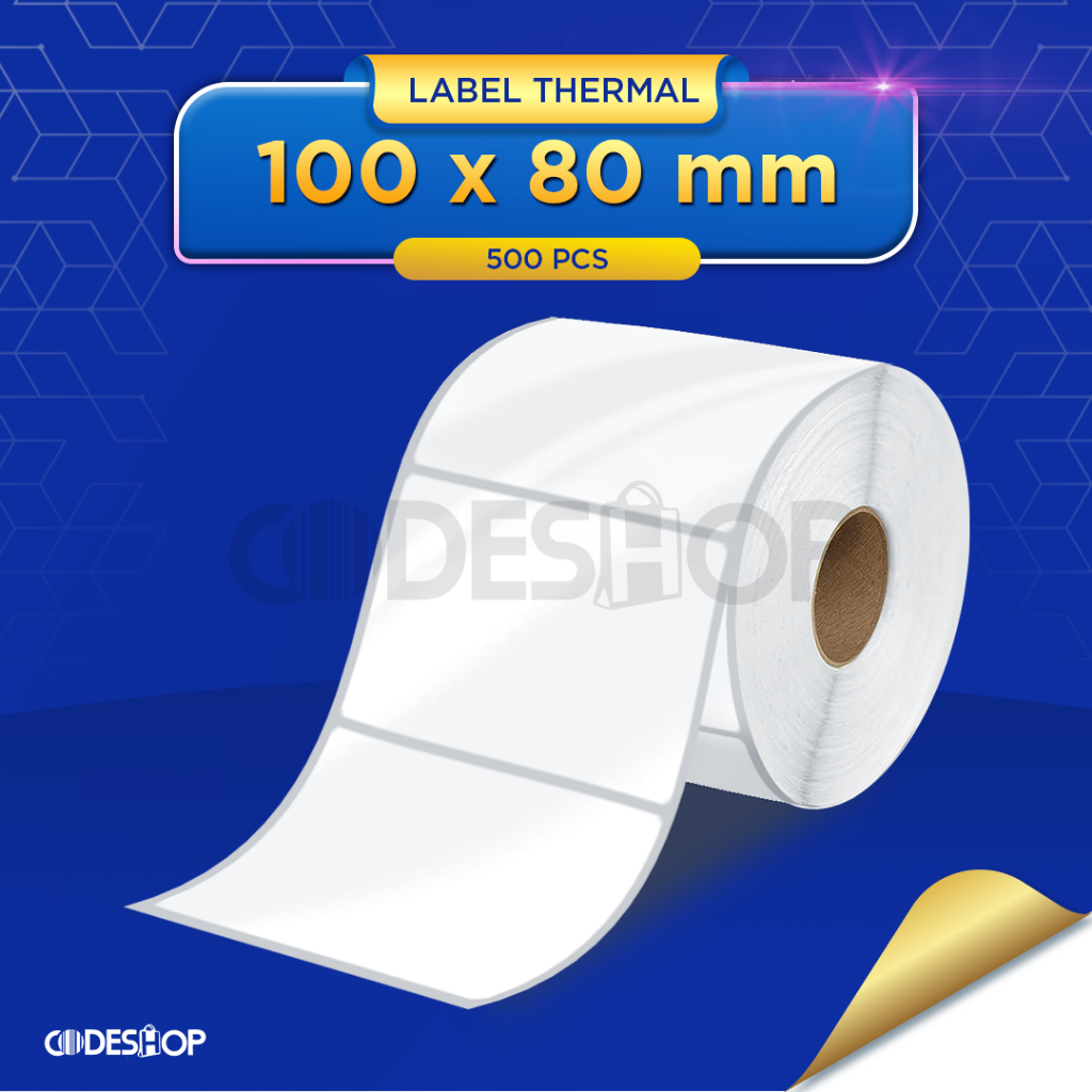 

Codeshop Stiker Label Barcode 100x80 mm Thermal 1 Line Isi 500 Pcs
