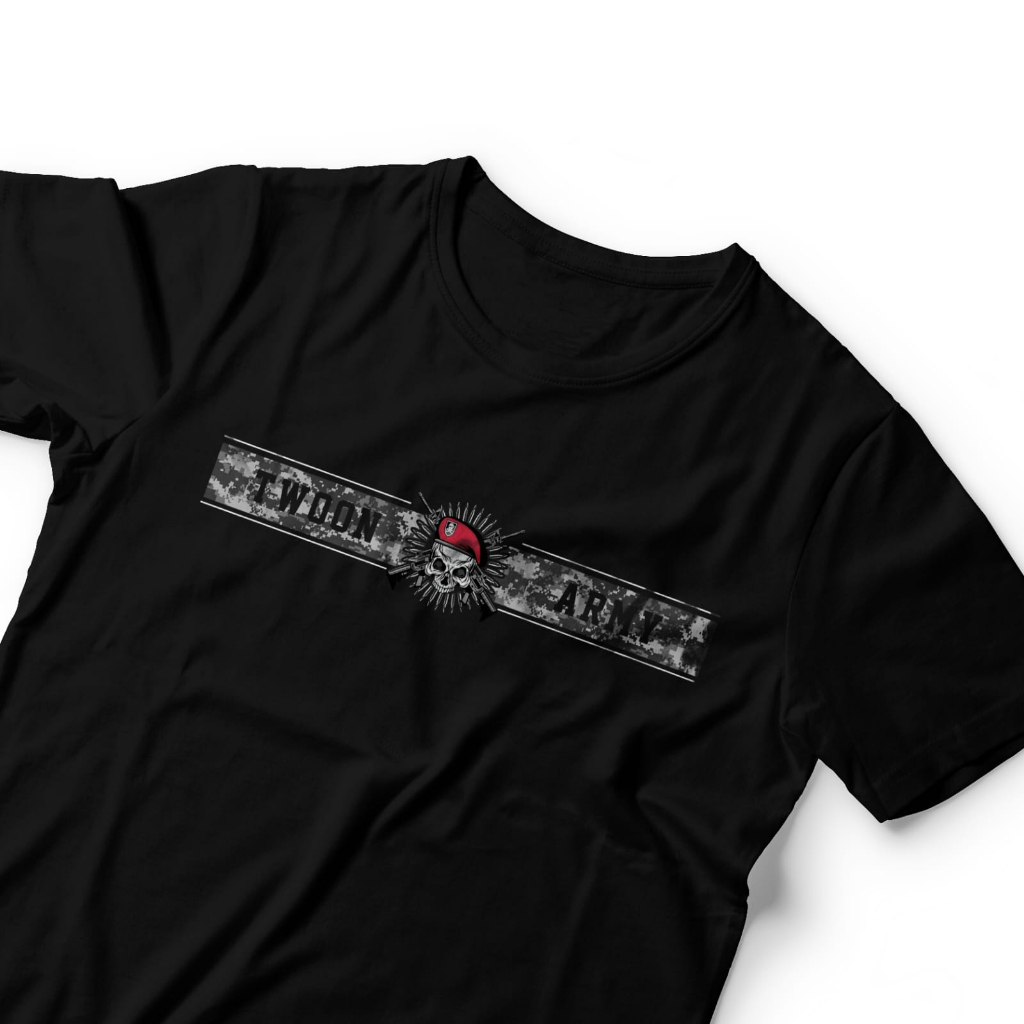 Kaos Lengan Pendek Twoon Army Cotton Combet 24s Terbaru