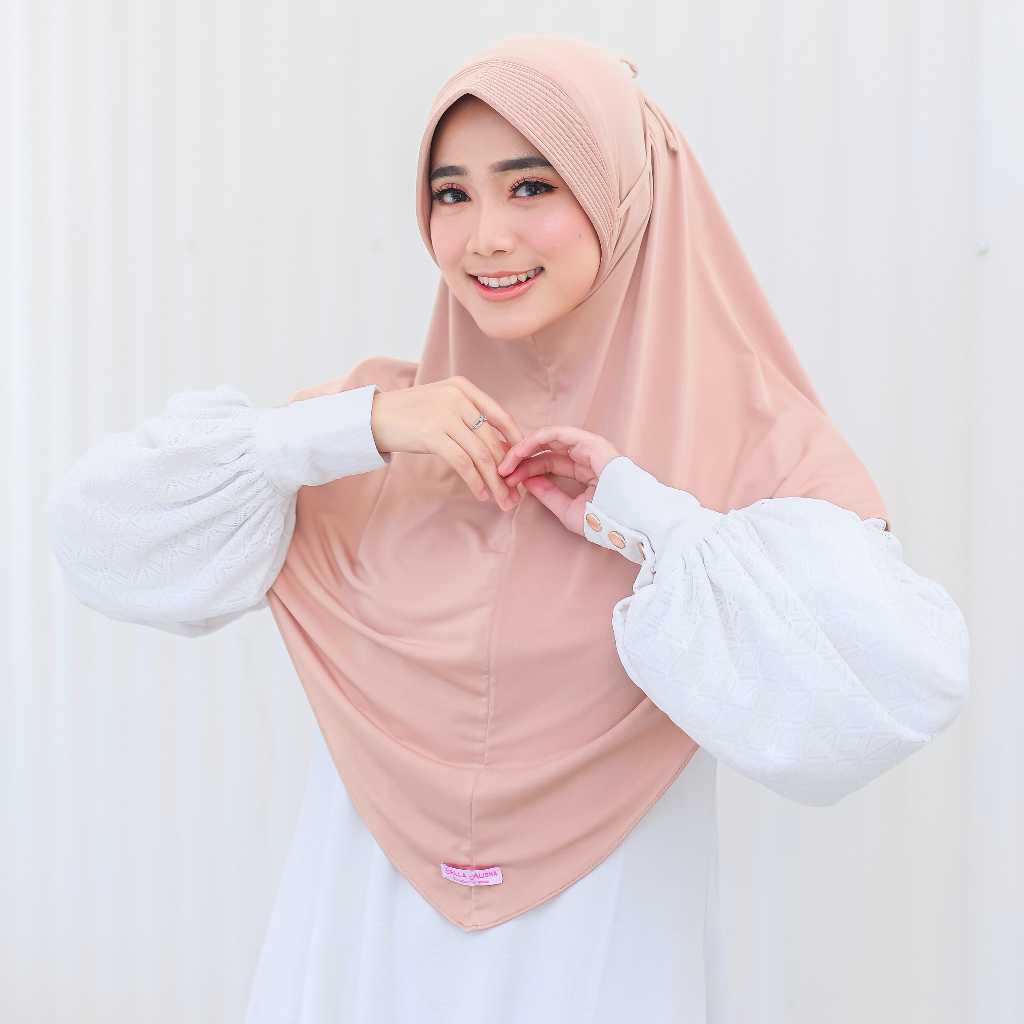 Bella Alisha - Chessy Instan Hijab Bergo Jersey Pad Antem Tali