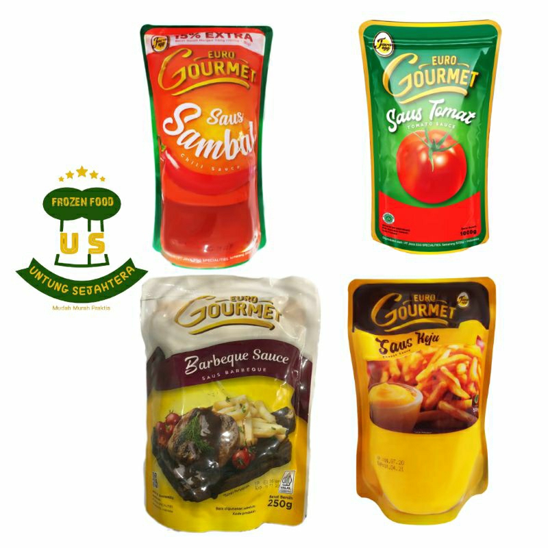 

Euro Gourmet Saus Euro Gourmet Saus Sambal Saus Tomat Saus Bbq Saus Keju Gourmet saos sambal saos keju