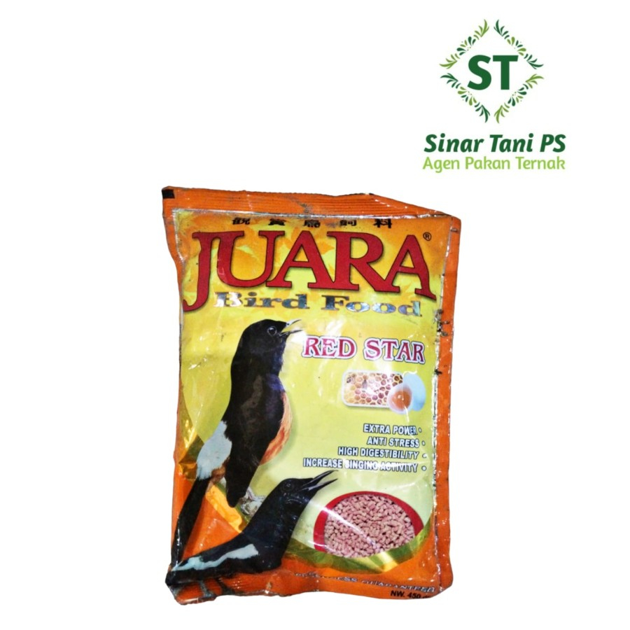 Juara Bird Food Red Star 450 gram Voer Merah Pakan Makanan Pur Burung