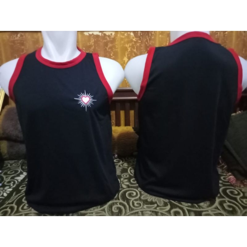 Kaos Singlet bordir hati bersinar