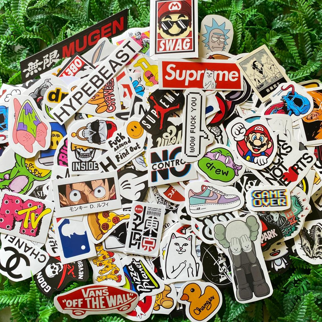 Stiker Logo Hypebeast Graffiti Sticker Vinyl Laptop Waterproof DIY HP Motor Helm Mobil Ipad Tablet