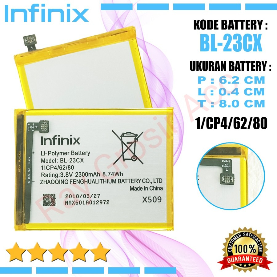 Baterai Original Infinix Zero 2 X509 BL-23CX BL23CX BL 23CX