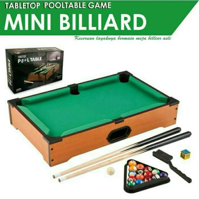 ASEMKAJKT - [ KECIL] Mini Mini Desktop Billiard Pool Table - Mainan Hadiah Kado Anak Meja Biliar Kecil
