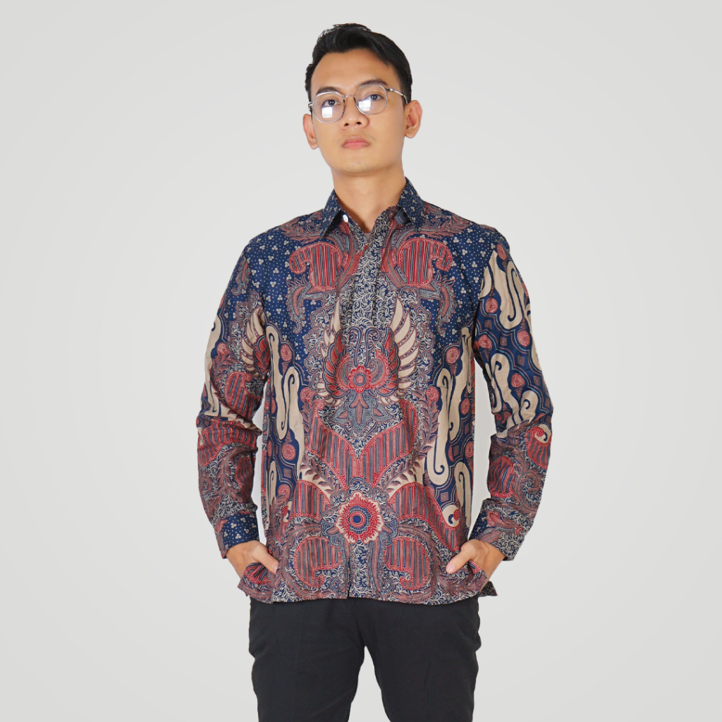 BATIK TRUSMI Hem Pria Kemeja Kerja Batik Pria Lengan Pendek Satya Cocok Untuk Kerja