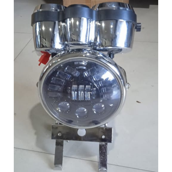 lampu depan ninja ss bulat chrome / Breket Lampu Ninja SS s r set daymaker daymaker 7inc lampu ninja