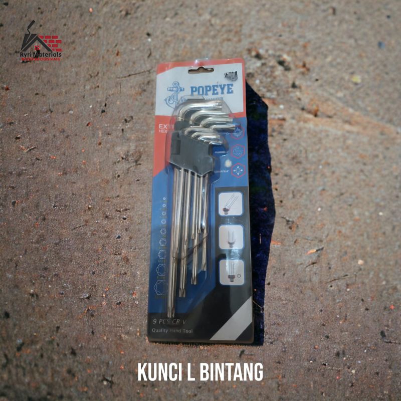 Kunci L bintang panjang / kunci L bintang / Kunci L panjang